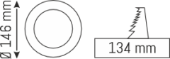 9 W Sıva Altı Yuvarlak Panel