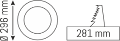24 W Sıva Altı Yuvarlak Panel