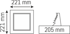 18 W Sıva Altı Kare Panel