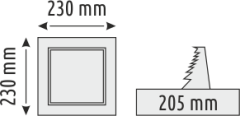 18 W Sıva Altı Kare Panel