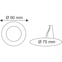 3w Sıva Altı Yuvarlak Saten Panel