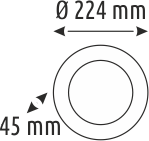 36 W Backlight Sıva Üstü Panel  Aydınlatma - Metal Siyah Kasa