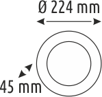 36 W Backlight Sıva Üstü Panel  Aydınlatma - Metal Siyah Kasa
