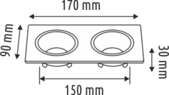 İKİLİ DEKORATİF METAL SİYAH GOLD KASA