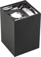 DEKORATİF KARE KASA - SİYAH GÜMÜŞ KASA