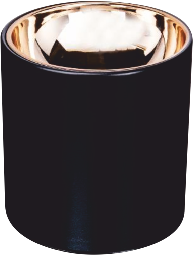 DEKORATİF YUVARLAK KASA - SİYAH GOLD KASA