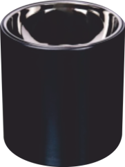 DEKORATİF YUVARLAK KASA - SİYAH GÜMÜŞ KASA