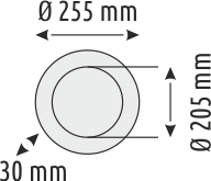 36W Ayarlanabilir  Backlight Yuvarlak Lüx Panel