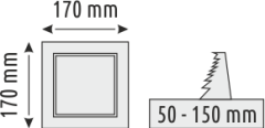 24 W Ayarlanabilir  Backlight Kare Lüx Panel