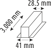 3 Mt. MAGNET ARMATÜR RAYLARI - BEYAZ
