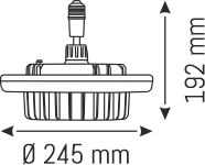 60 W SICAK FANLI TAVAN AYDINLATMA - E27