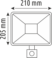 50 W MİKRO RADAR SENSÖRLÜ LED PROJEKTÖR - IP65