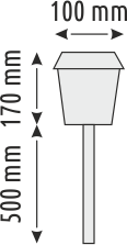 10W SOLAR ÇİM ARMATÜRÜ - IP65
